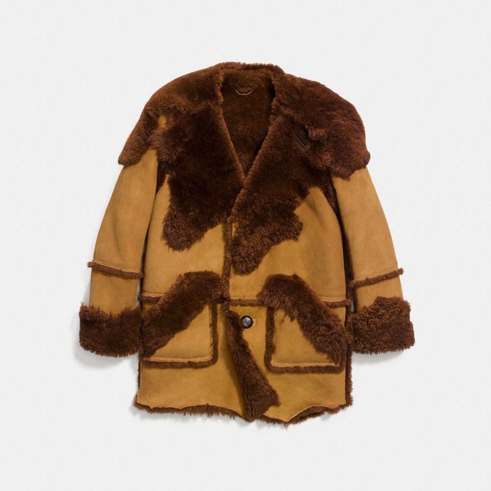Coach Men 1941 Runway Rustic Sheepskin Shearling Coat Fall 2017 Small